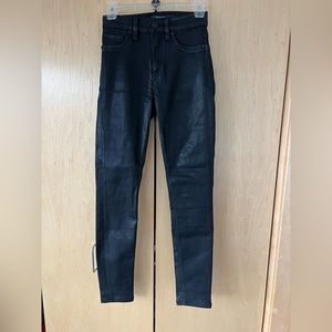 Hudson black coated jeans